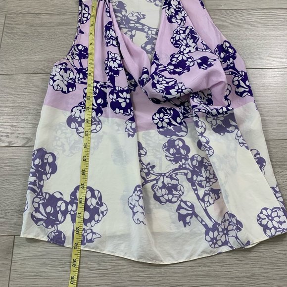 Diane Von Furstenberg Silk Floral Print Blouse - Picture 13 of 13